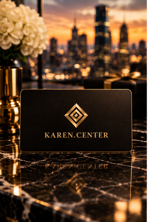 Karen.Center Gift Card -- front view